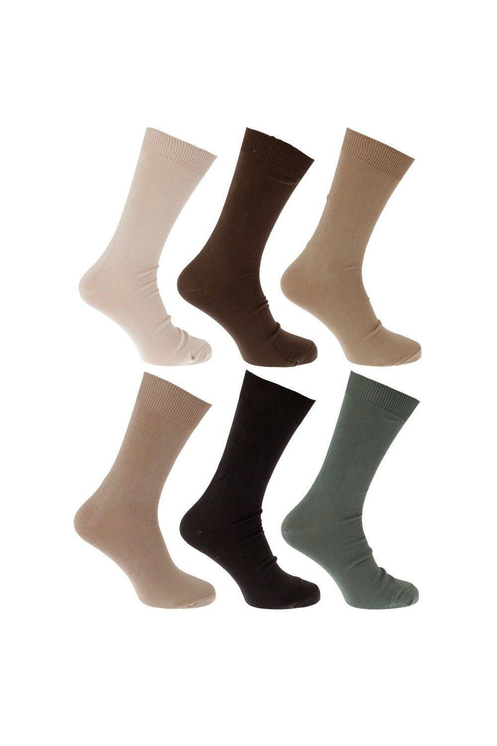 100% Cotton Plain Work/Casual Socks (Pack Of 6)