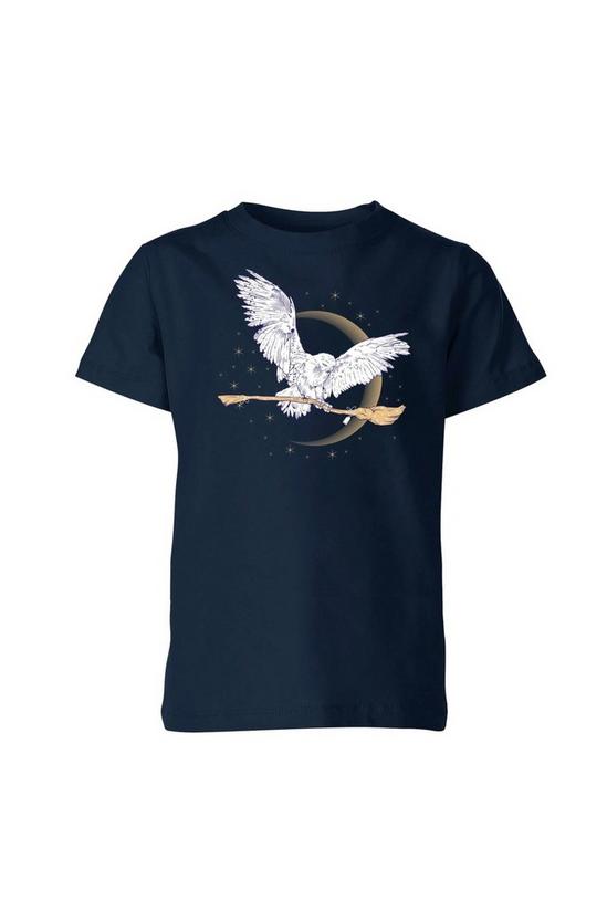 Harry Potter Hedwig Broom Design T-shirt 1