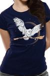 Harry Potter Hedwig Broom Design T-shirt thumbnail 3
