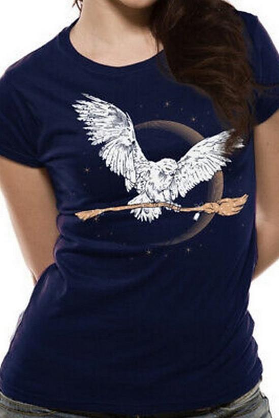 Harry Potter Hedwig Broom Design T-shirt 3
