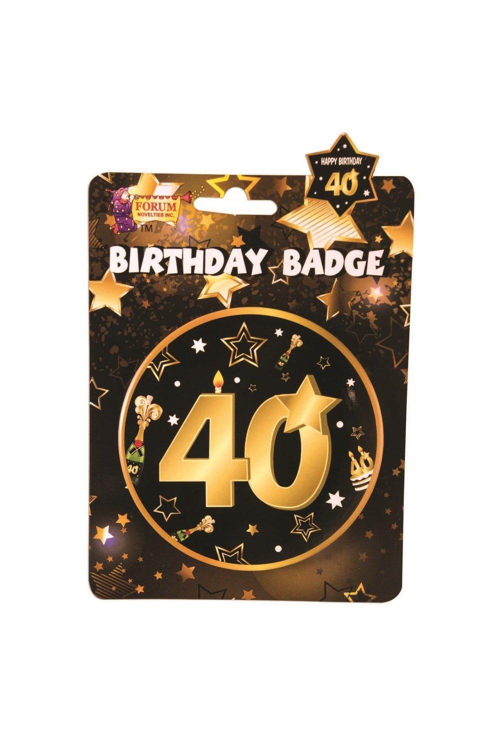 40th Birthday Badge