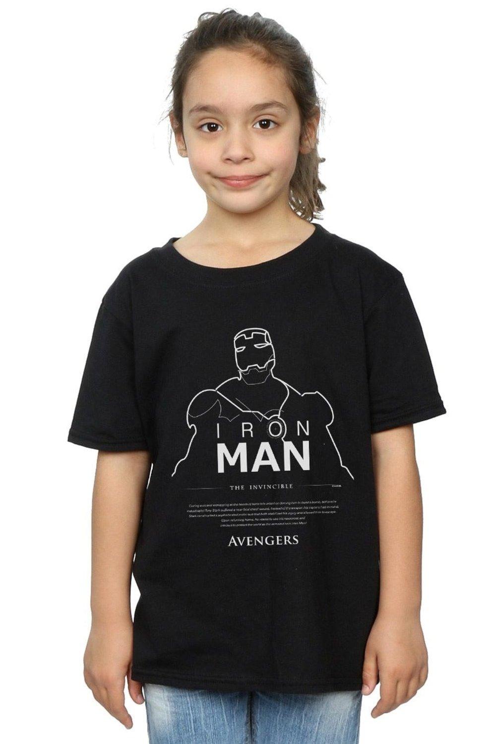 T-Shirts | Iron Man Single Line Cotton T-Shirt | Marvel
