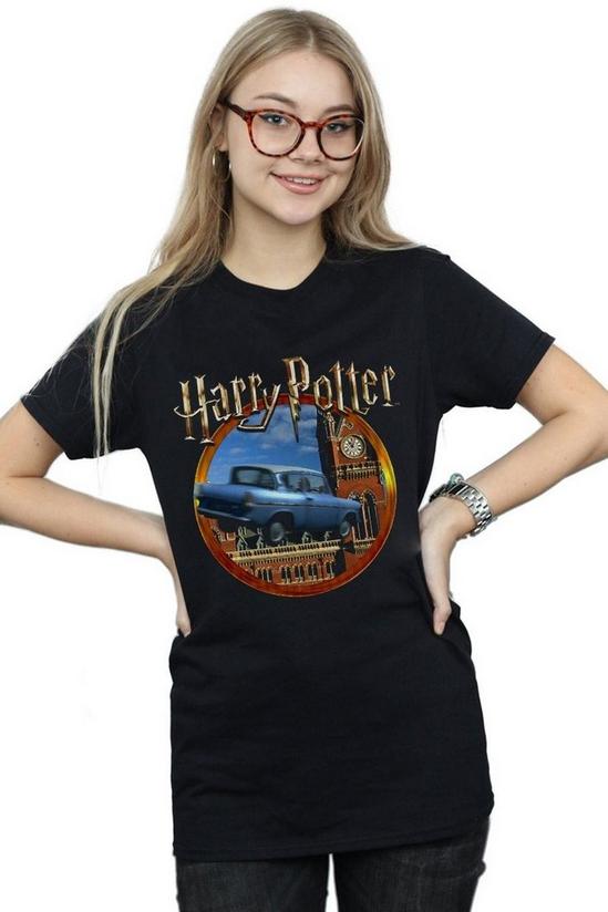 Harry Potter Flying Car Cotton Boyfriend T-Shirt 1