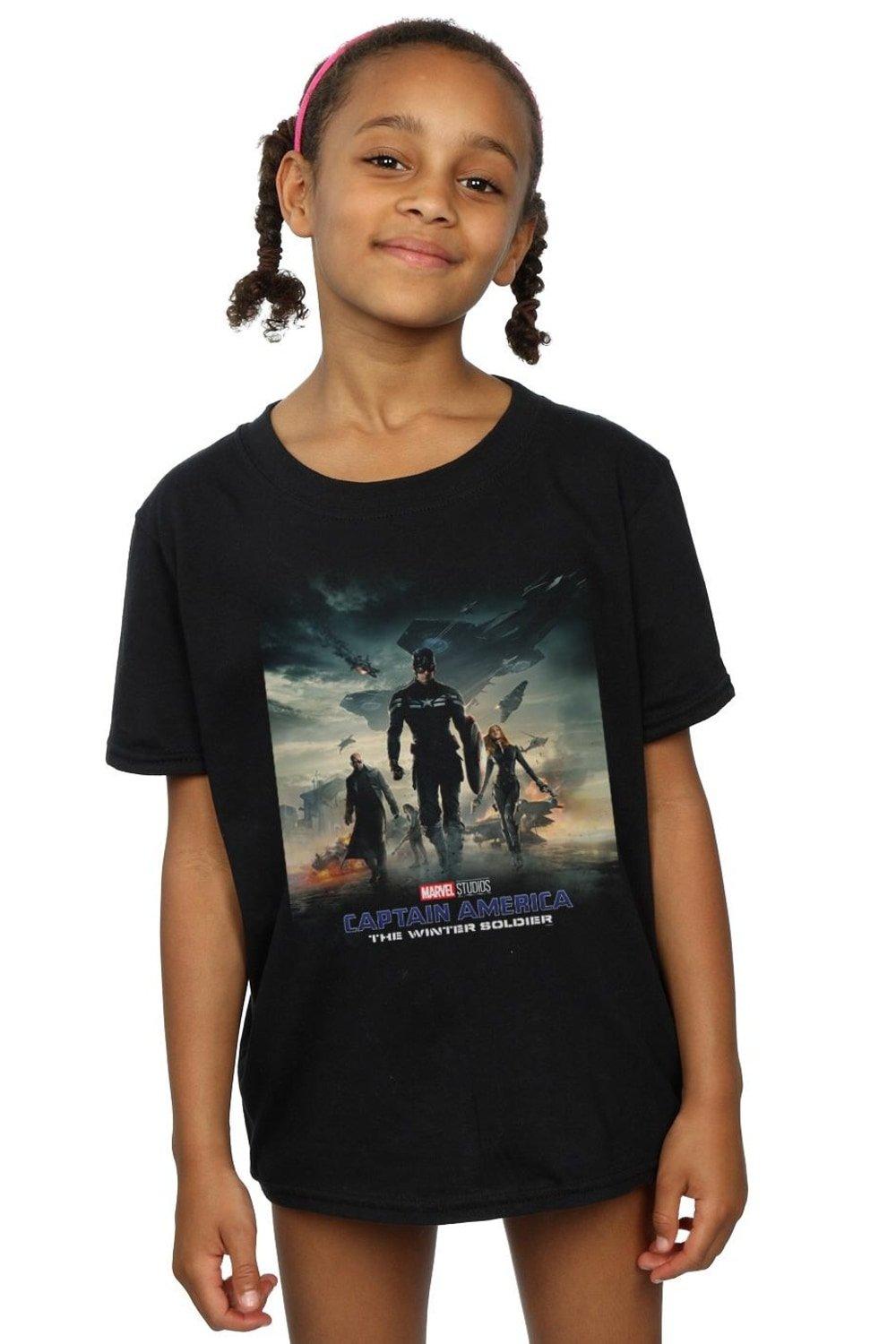 Captain America The Winter Soldier Poster Cotton T-Shirt