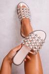 Where's That From 'Kellie' Wide Fit Slider Sandals With Caged Studded Detailing thumbnail 1