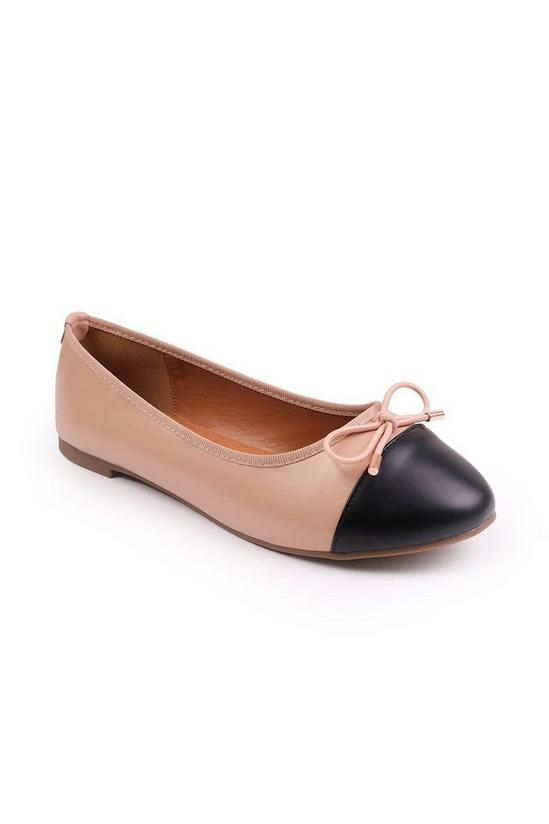 Where's That From Janice' Ballerina Flats With Front Bow Detail 2