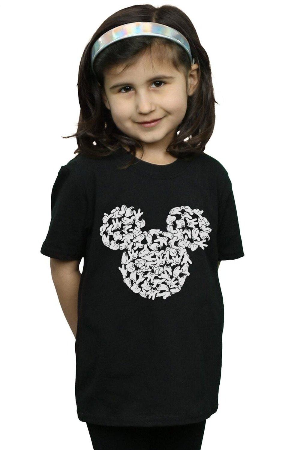 Mickey Mouse Head Of Hands Cotton T-Shirt