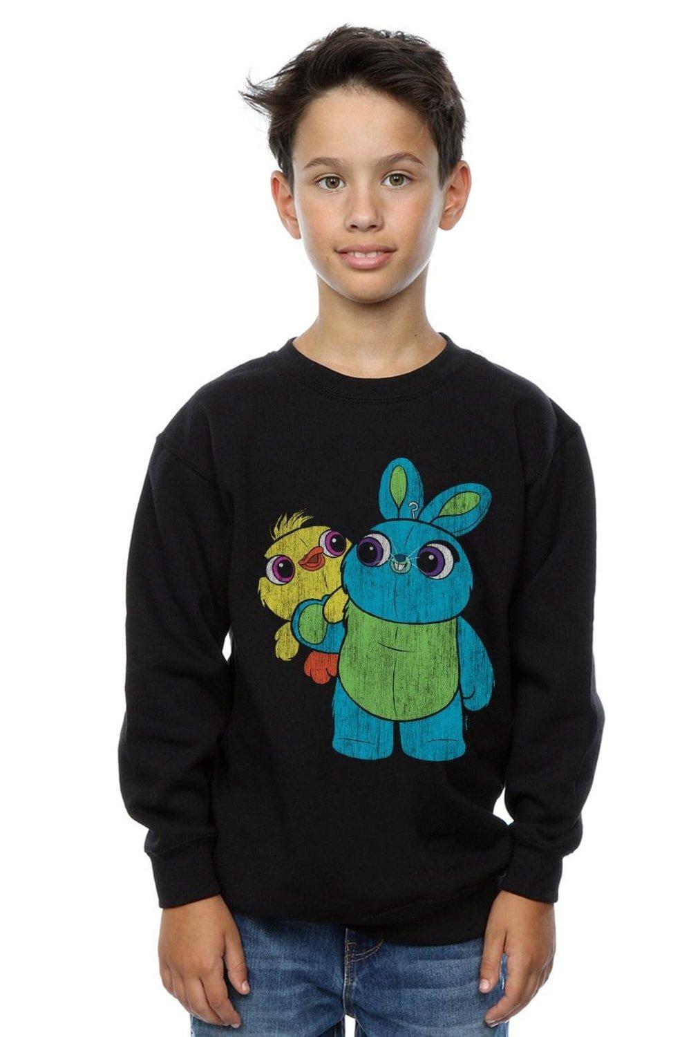 Toy Story 4 Ducky And Bunny Distressed Pose Sweatshirt