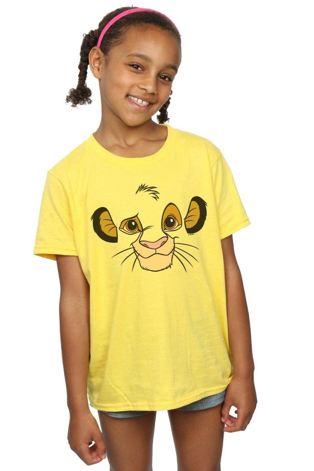 The Lion King Simba Face Cotton T-Shirt