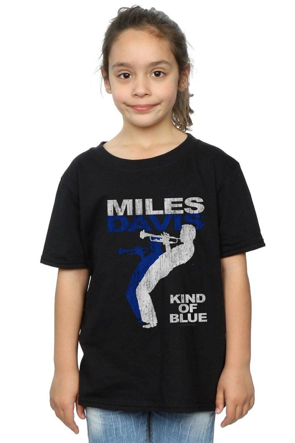 Kind Of Blue Distressed Cotton T-Shirt