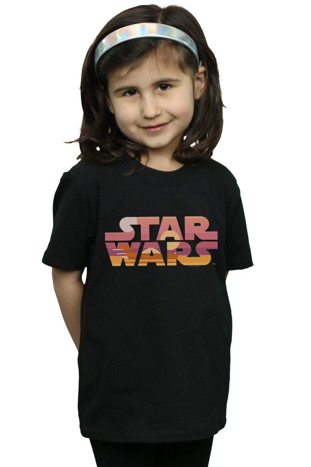 Tatooine Suns Logo Cotton T-Shirt