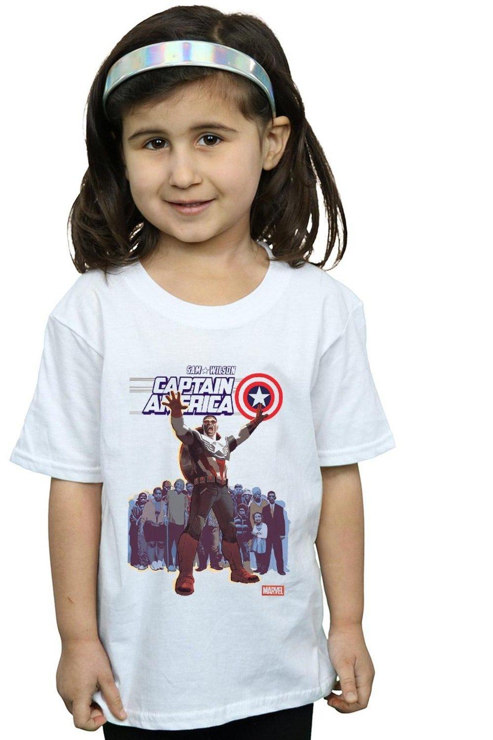 Captain America Sam Wilson Cover Cotton T-Shirt