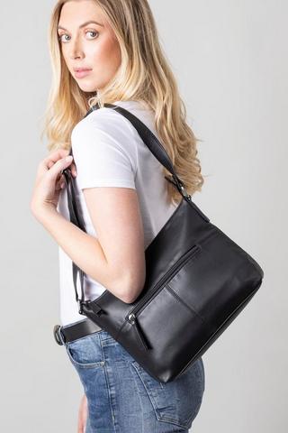 Lock Round Scarf shoulder bag Black