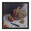 Artery8 Wall Art Print Alfred Sisley Apples And Grapes In A Basket Painting Square Framed Picture 16X16 Inch thumbnail 1