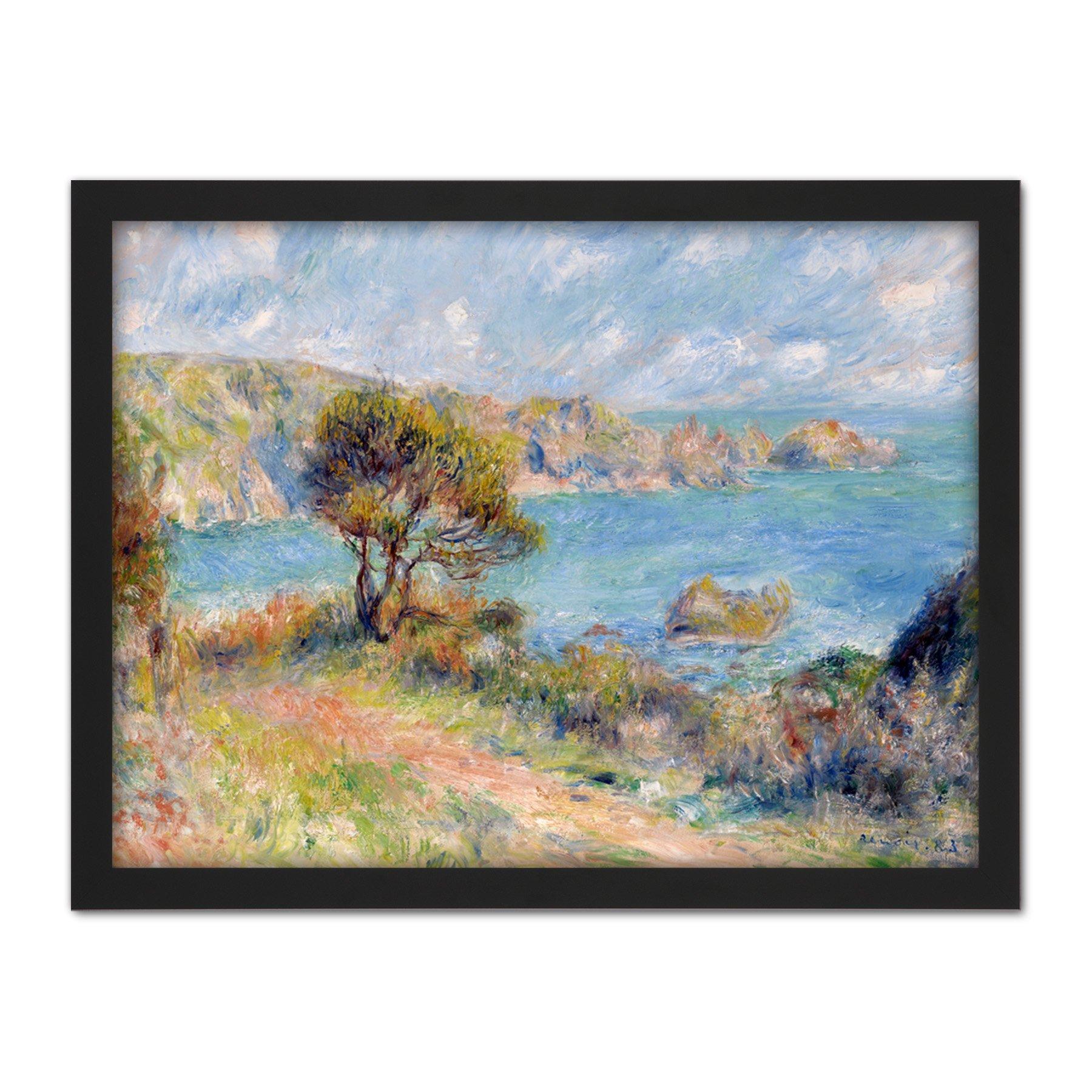Pierre Auguste Renoir View At Guernsey 1883 Painting Large Framed Wall Decor Art Print