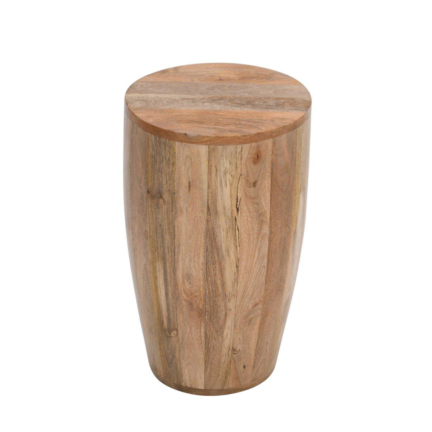Bratton Mango Wooden Drum Side Table
