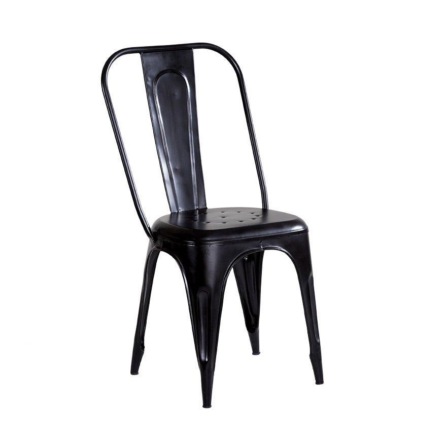 Franciscan Metal Chair Black Upcycled Industrial Vintage Mintis Pair
