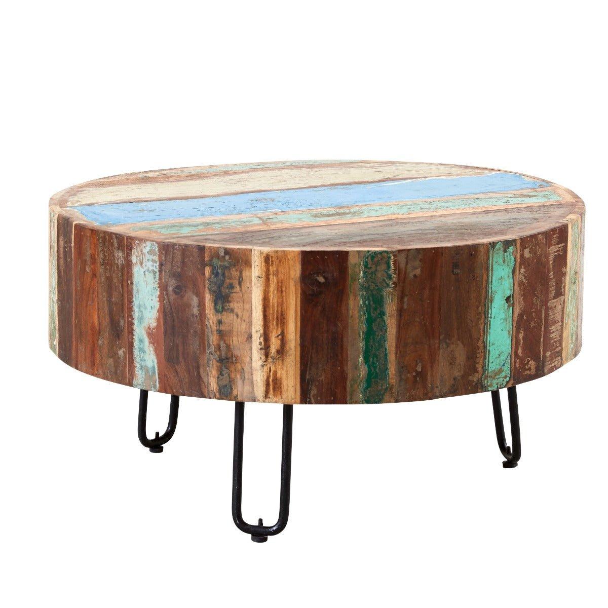 Ted Reclaimed Boat Drum Coffee Table