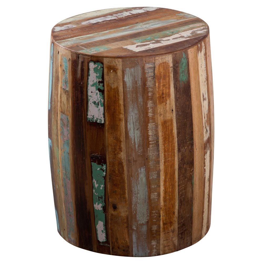 Ted Reclaimed Boat Drum Stool