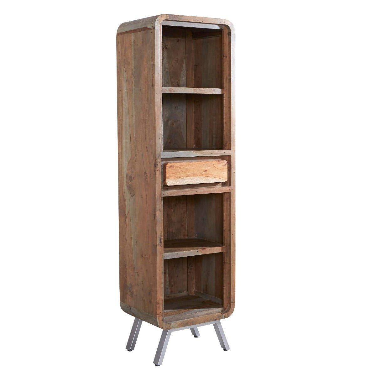 Daizha Wood & Metal Slim Bookcase