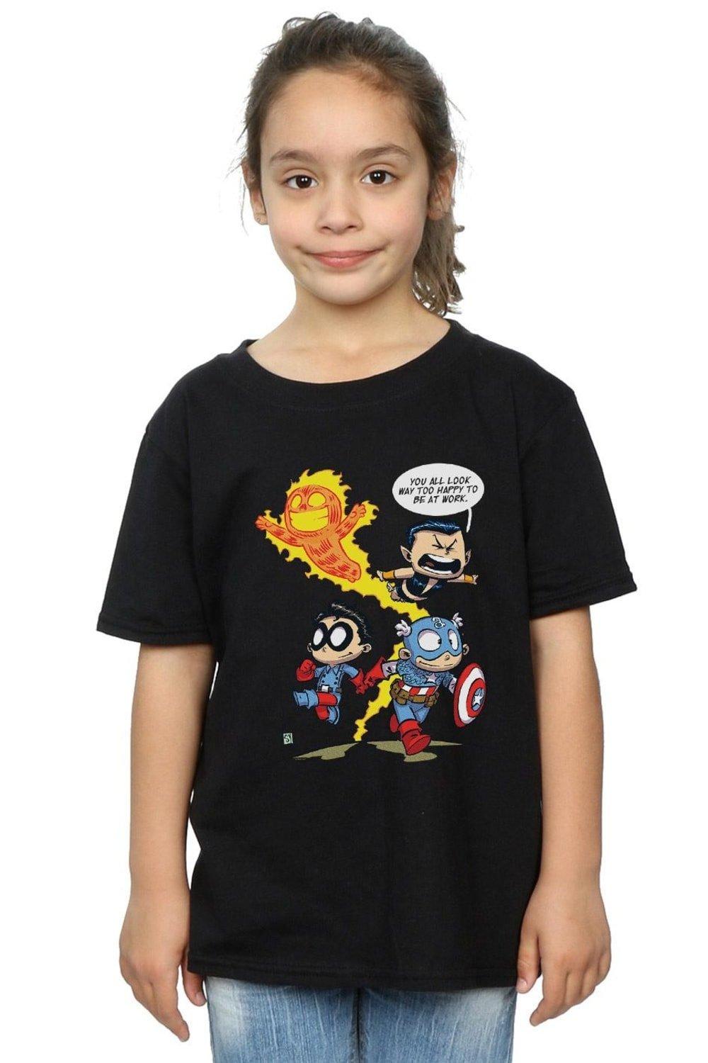 Avengers Invaders Cartoon Cotton T-Shirt