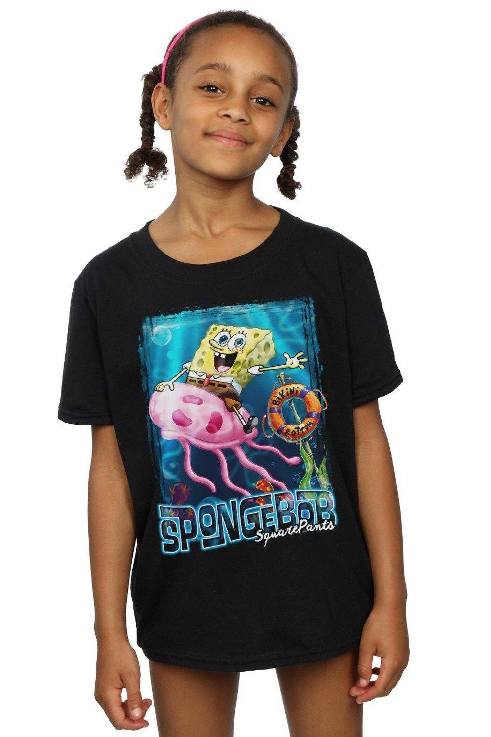 Jellyfish Riding Cotton T-Shirt