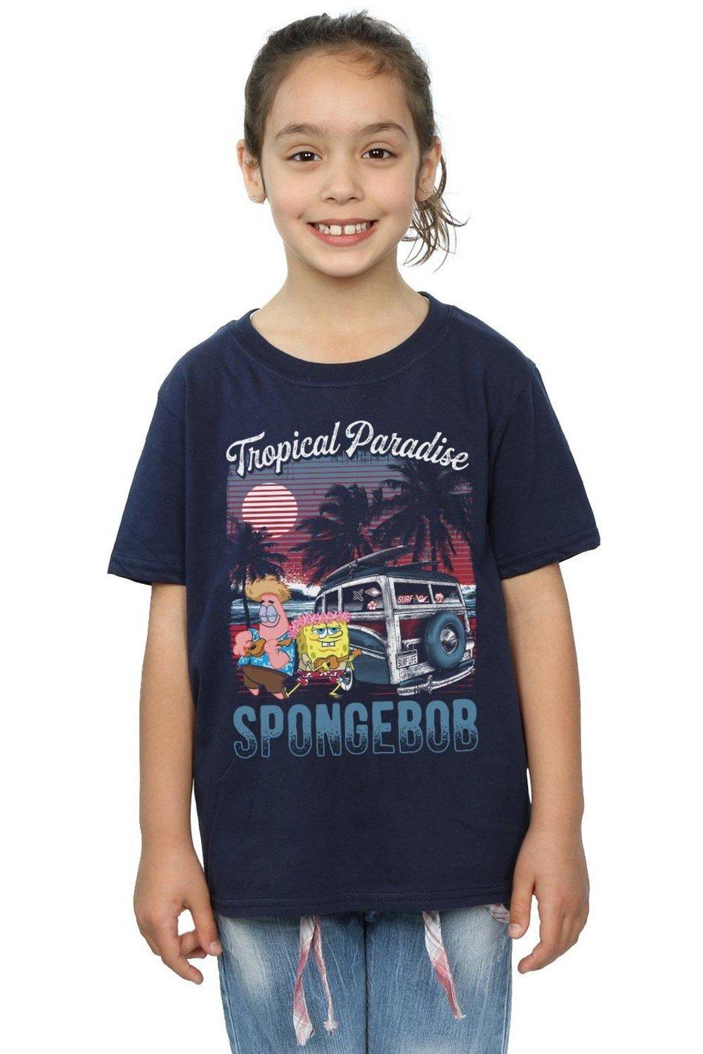 Tropical Paradise Cotton T-Shirt