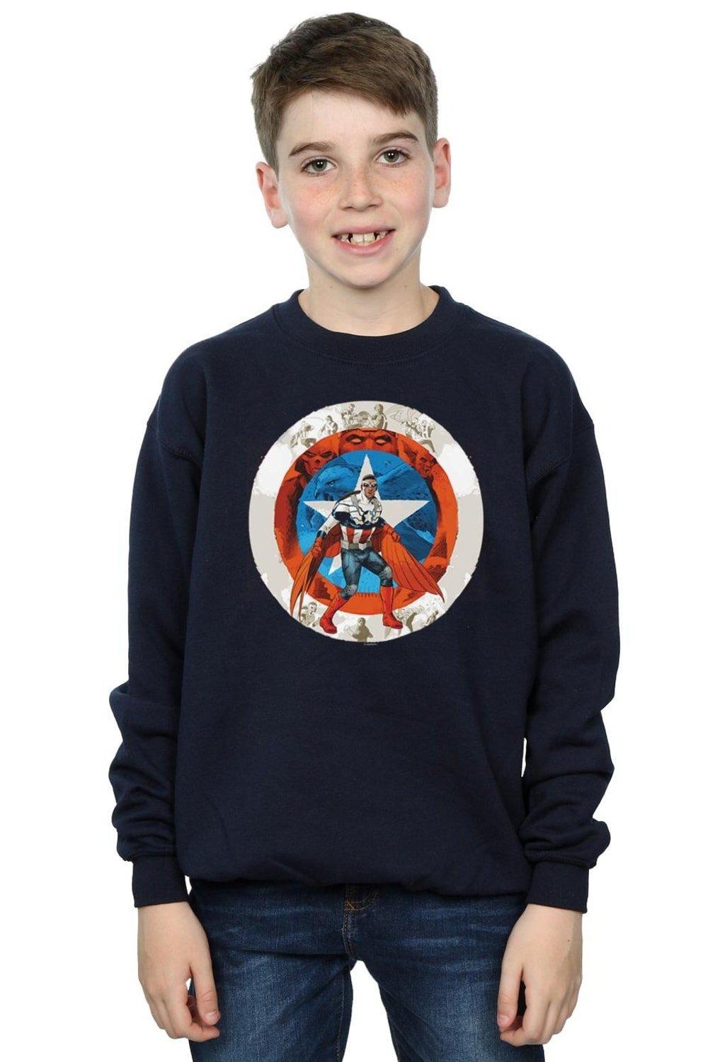 Captain America Sam Wilson Shield Sweatshirt