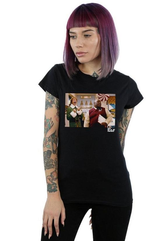 Elf Christmas Store Cheer Cotton T-Shirt 1
