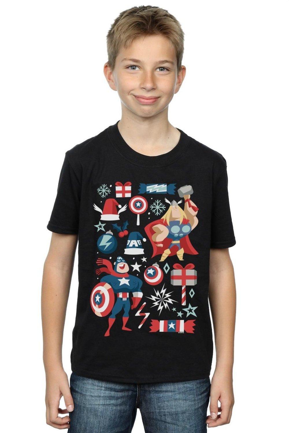 Thor And Captain America Christmas Day T-Shirt