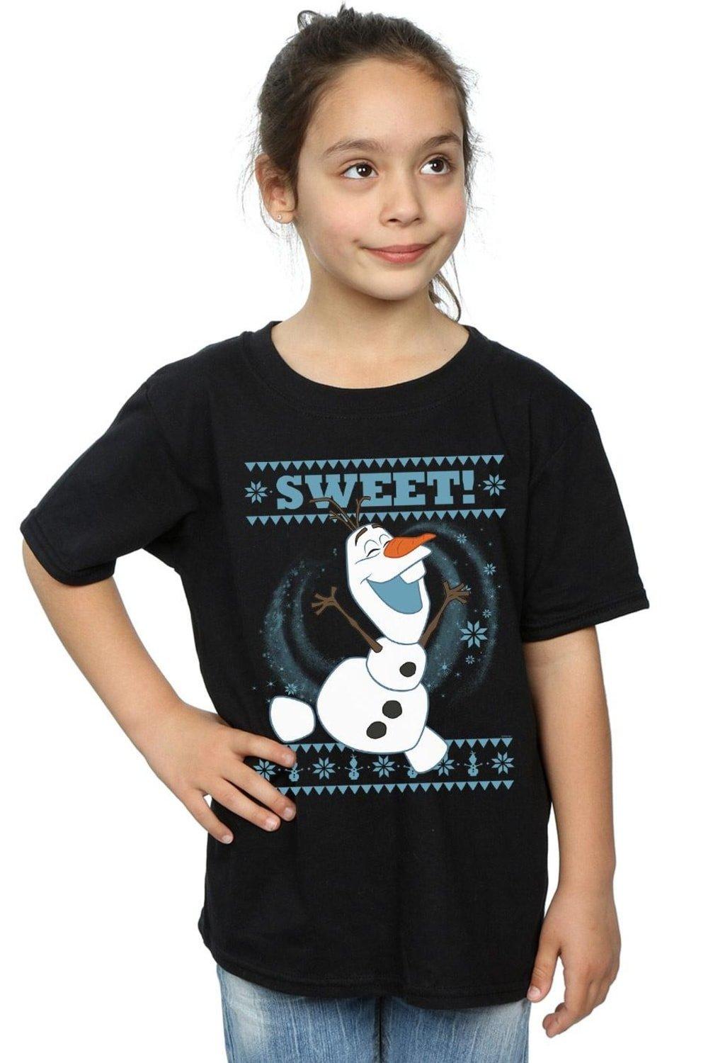 Frozen Olaf Sweet Christmas Cotton T-Shirt