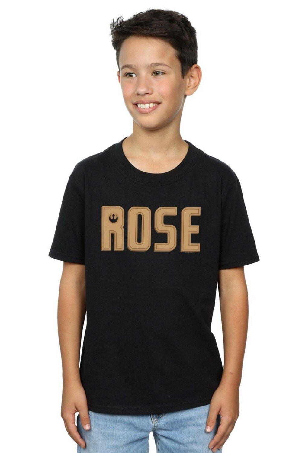 The Rise Of Skywalker Rose Text Logo T-Shirt
