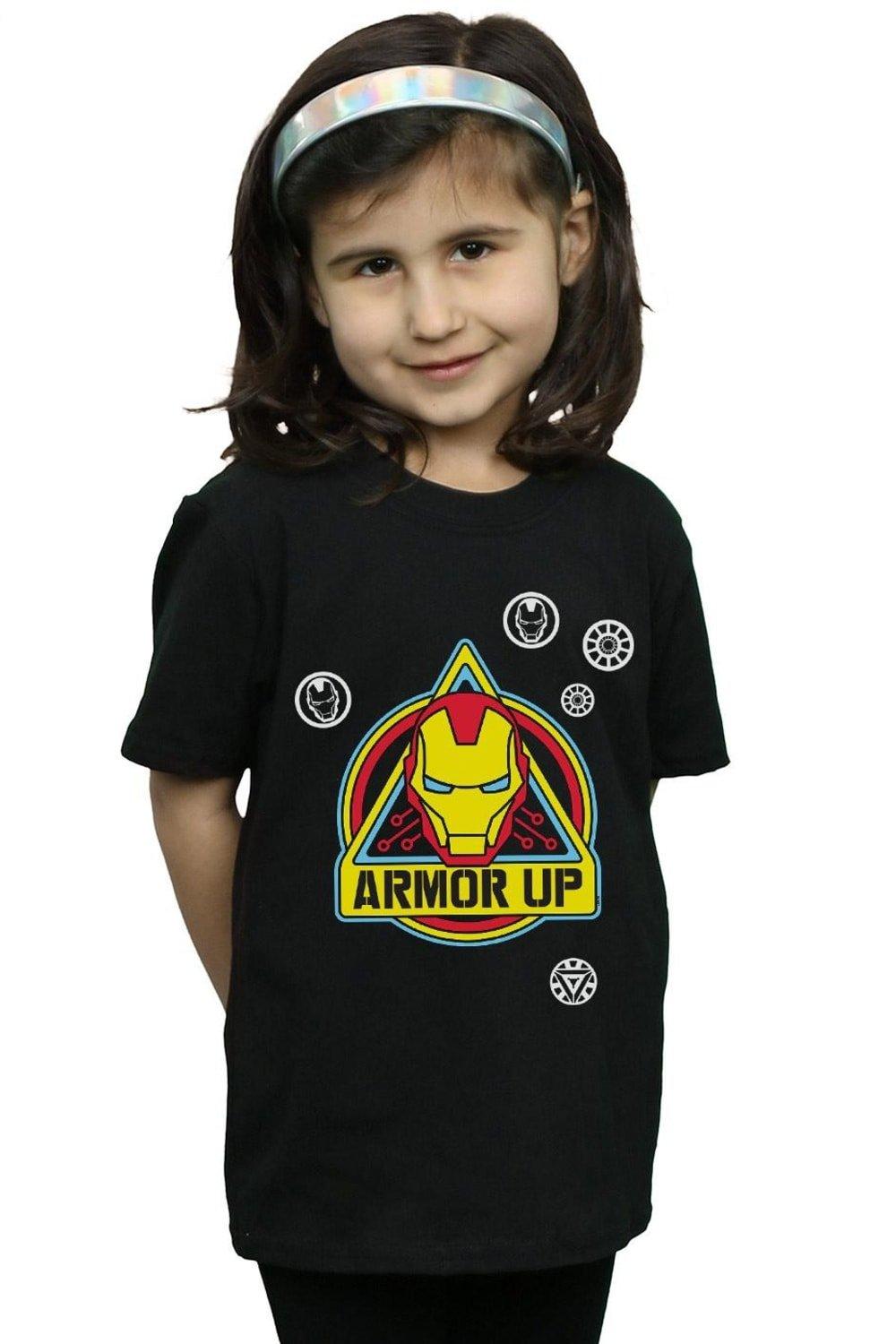 Iron Man Armor Up Badge Cotton T-Shirt