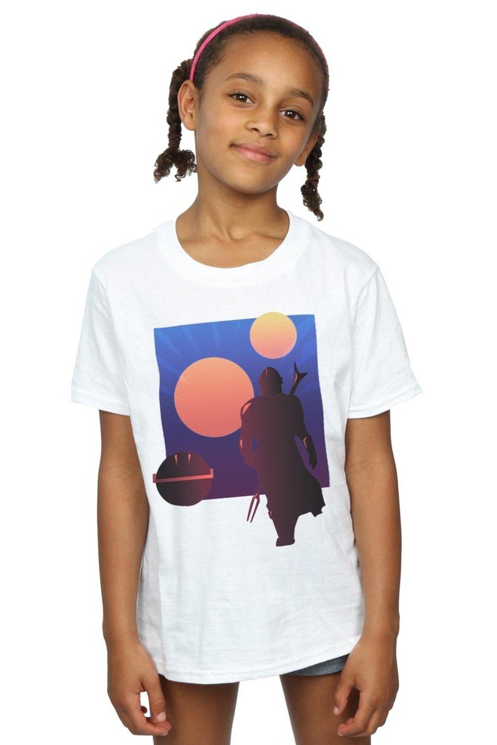 The Mandalorian Duo Sunset Cotton T-Shirt