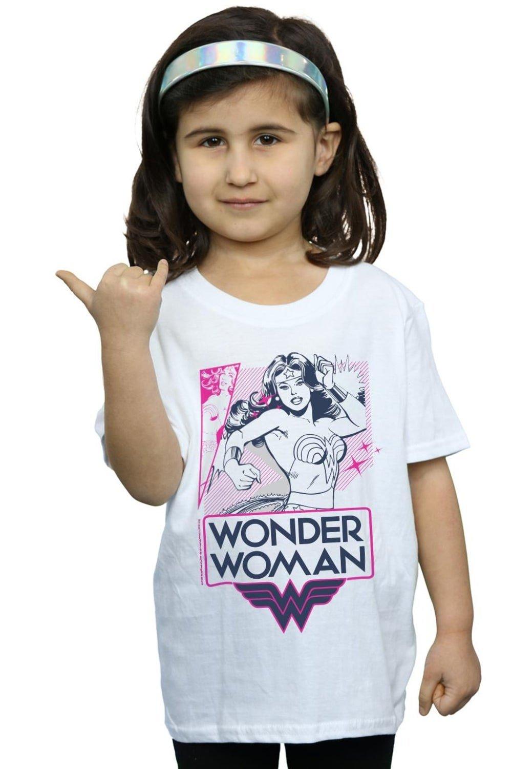 Wonder Woman Pink Action Cotton T-Shirt