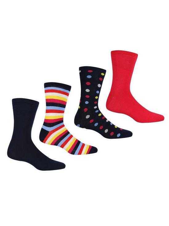 Regatta 'Lifestyle' Cotton-Blend 4 Pair Socks 1
