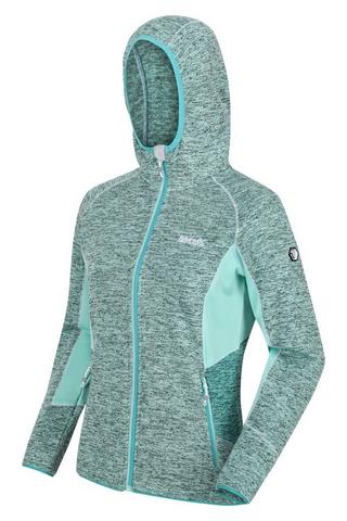 Product Hooded Wool Look Warmth 'Walbury III' Full Zip Fleece Turquoise
