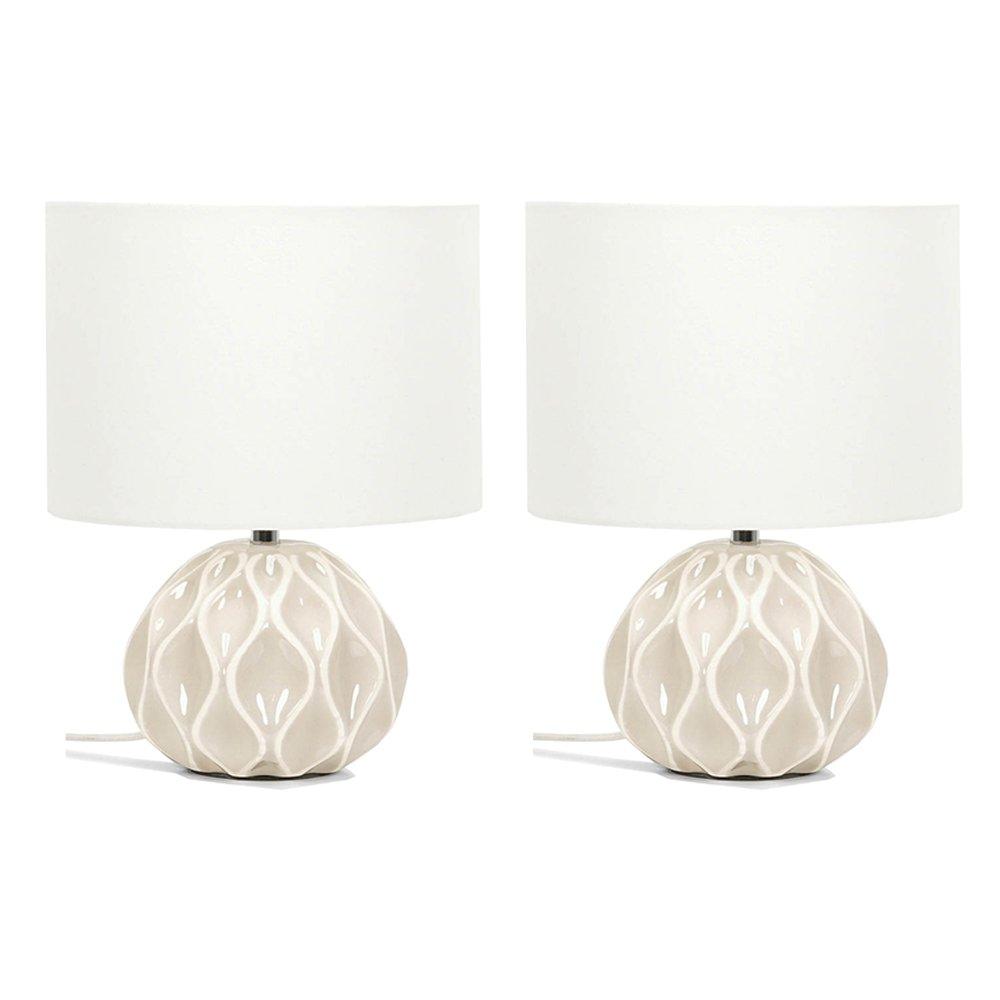 Pair Of Luca Natural Ceramic Table Lamps