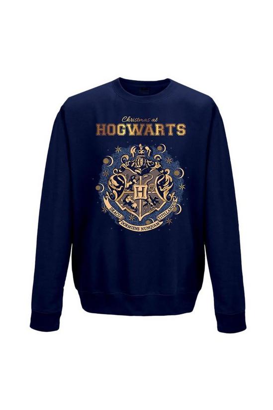 Harry Potter Christmas At Hogwarts Print Crewneck Sweatshirt 1