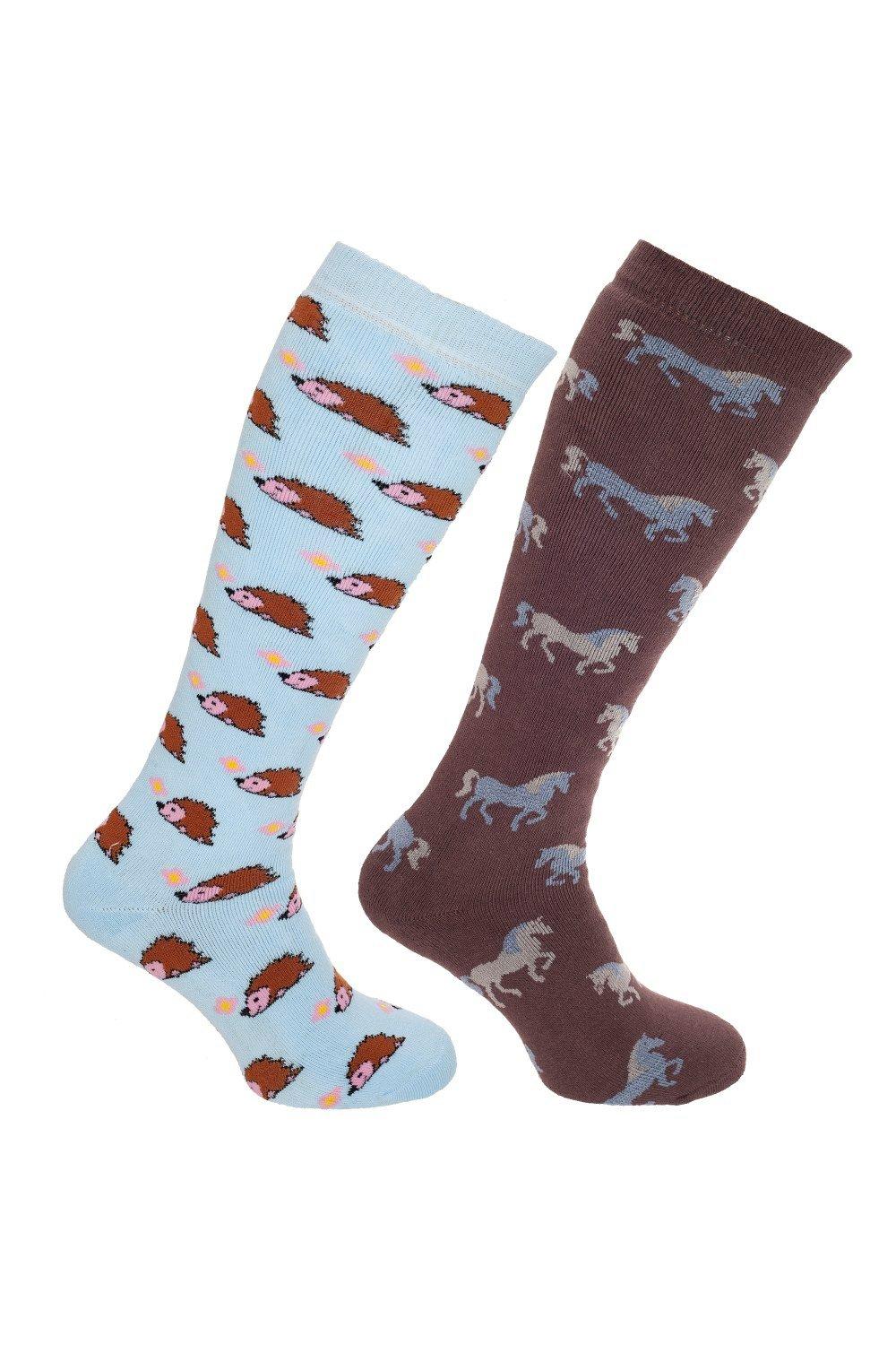 Animal Design Welly Socks (2 Pairs)