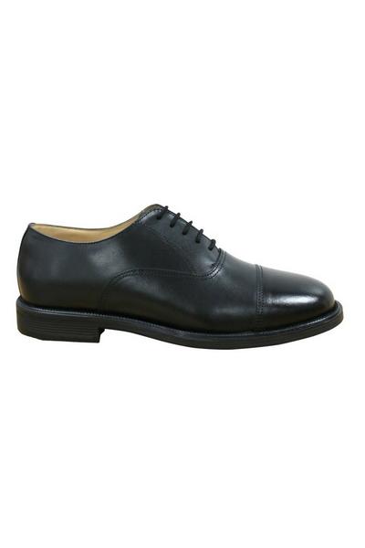 Leather Capped Oxford Laced Cadet Shoe