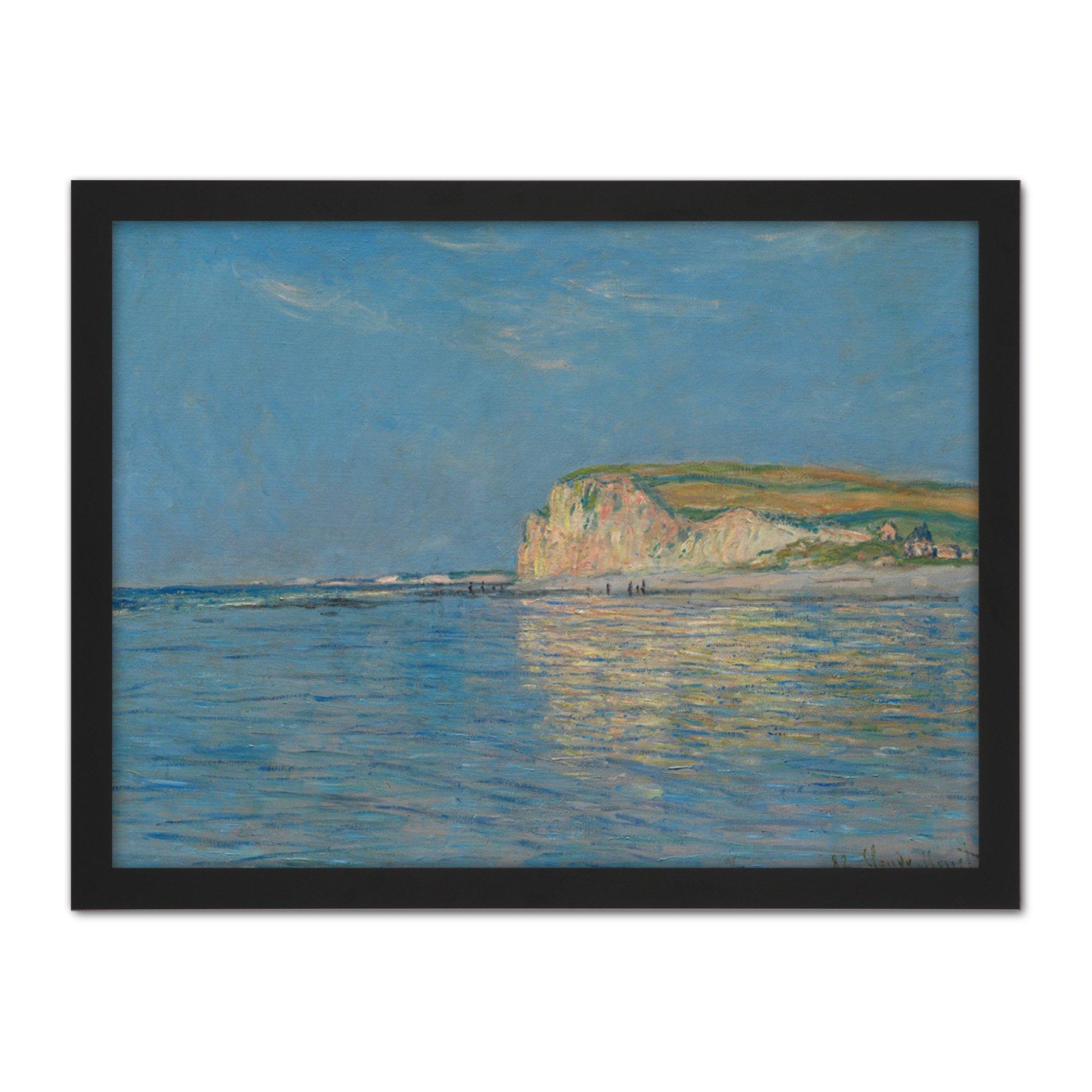 Monet Low Tide Pourville Dieppe Large Framed Wall Decor Art Print