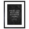 Artery8 Wall Art Print Slate Quote Benjamin Franklin Pains Gains Artwork Framed 9X7 Inch thumbnail 1