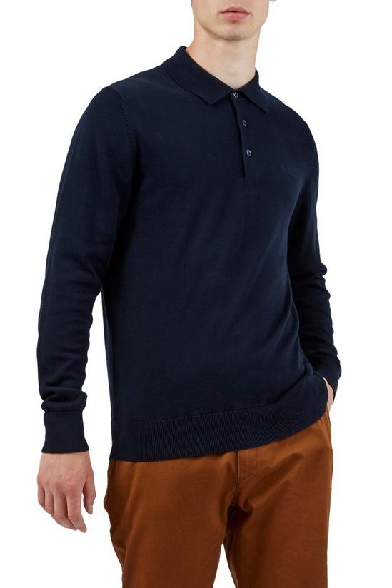 Ben Sherman Long Sleeve Knitted Polo 1