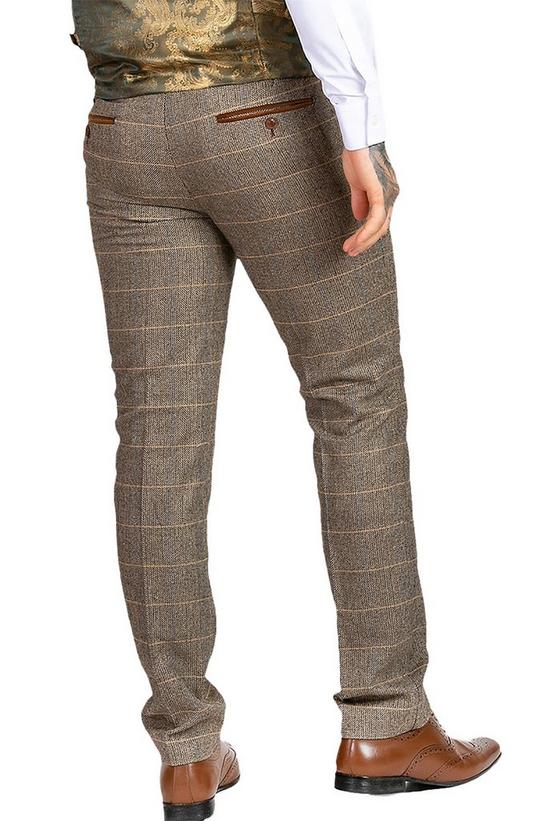Marc Darcy Ted Tan Check Trousers 2