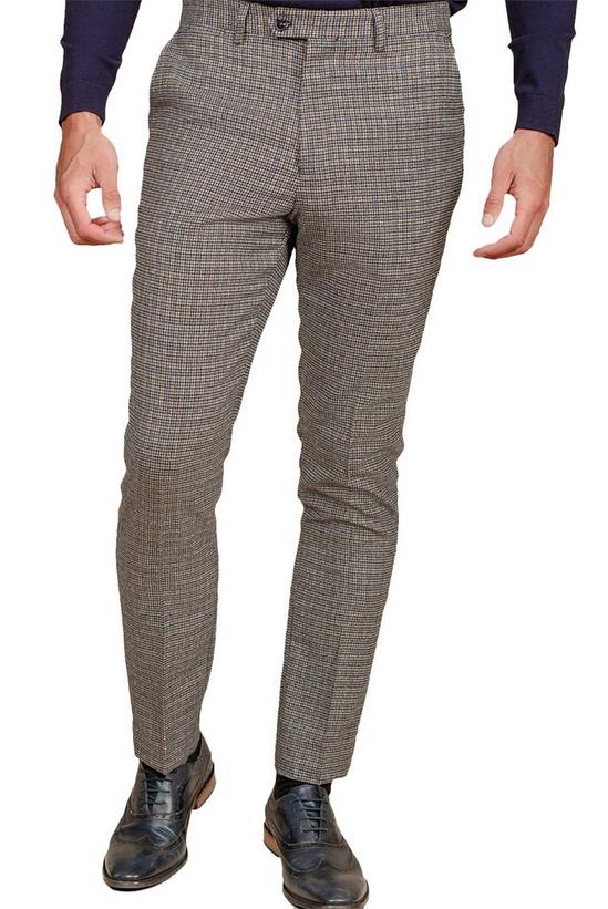 Marc Darcy Check Tailored Fit Suit Trousers 1