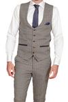 Marc Darcy Check Tailored Fit Waistcoat thumbnail 1
