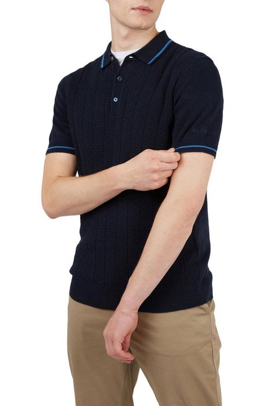 Ben Sherman Textured Front Knitted Polo 1