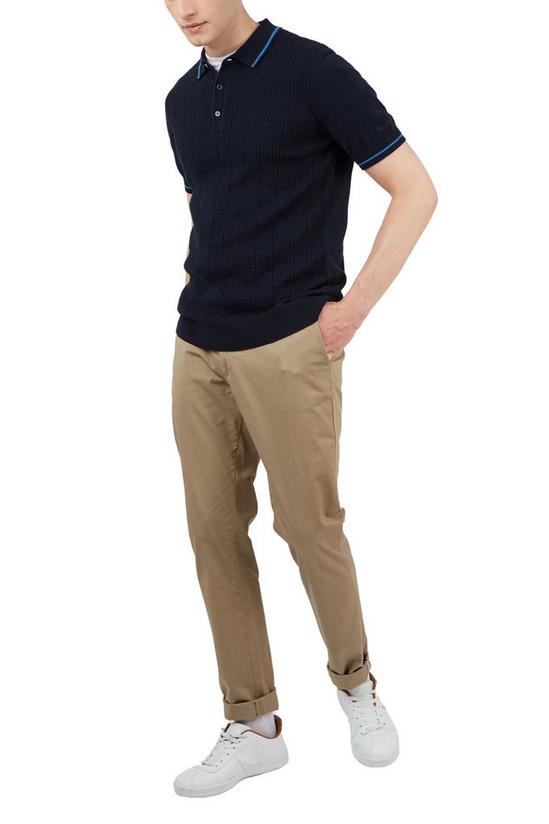 Ben Sherman Textured Front Knitted Polo 2