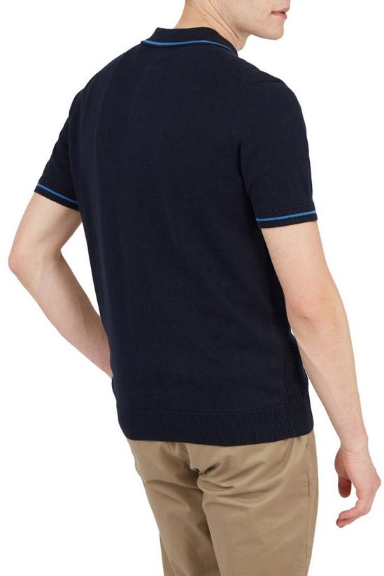 Ben Sherman Textured Front Knitted Polo 3